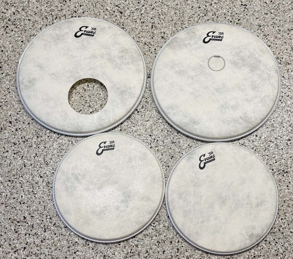 Evans '56 Calftone and EQ4 Calftone Drum Head Set - 4 Piece